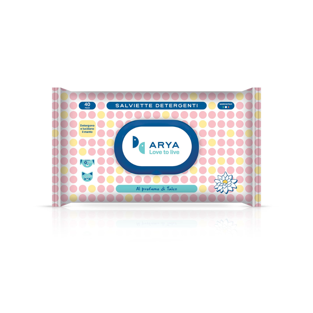 اريا مناديل رطبة برائحة التالك 30×20سم 40 قطعة