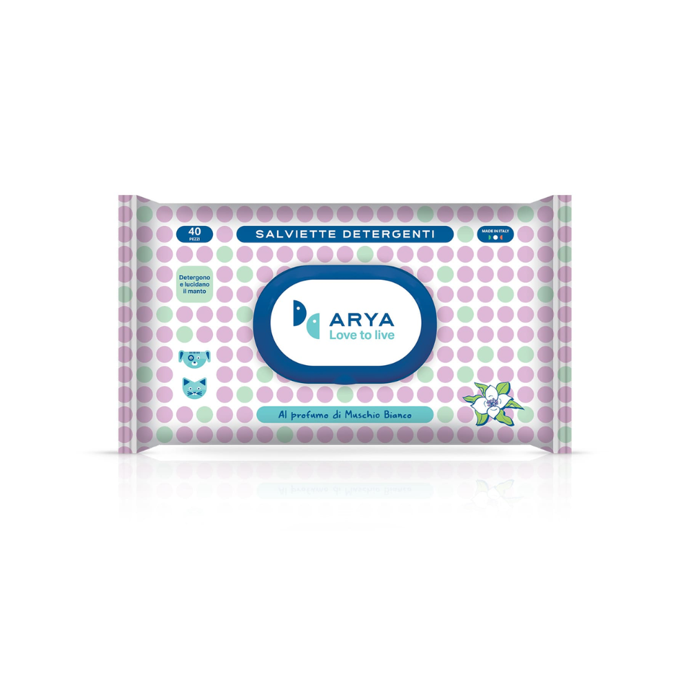 اريا مناديل رطبة بالمسك الأبيض 30×20سم 40 قطعة