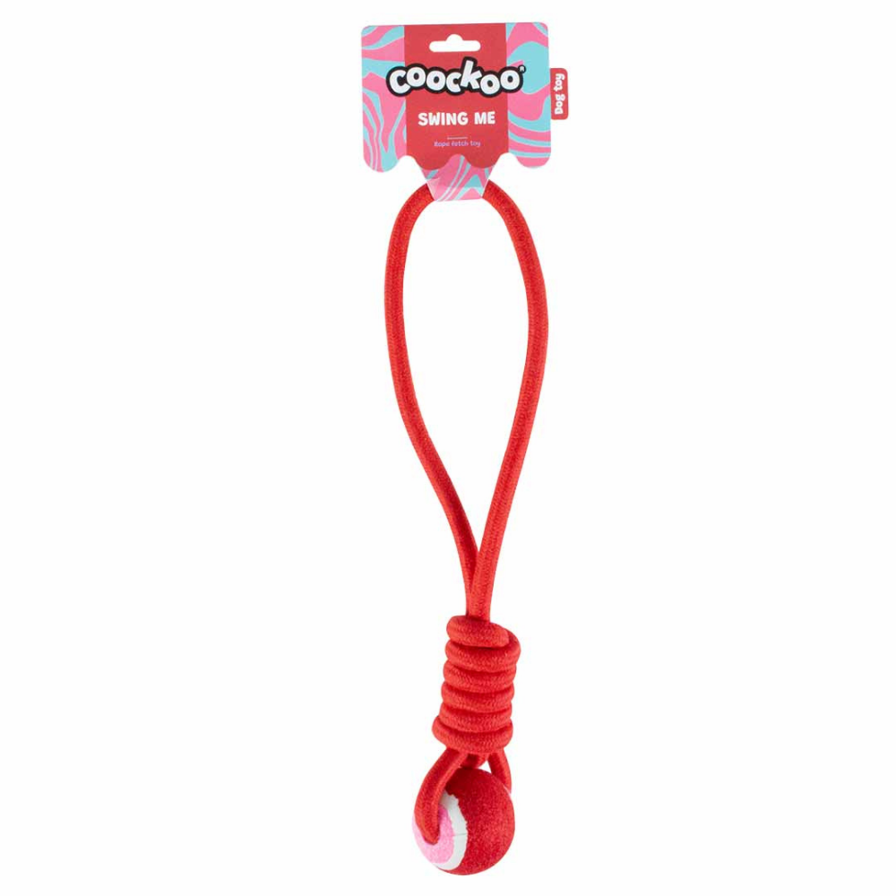 كوكو كرة بحلقة حبل سوينج مي 6×45×6سم أحمر ووردي