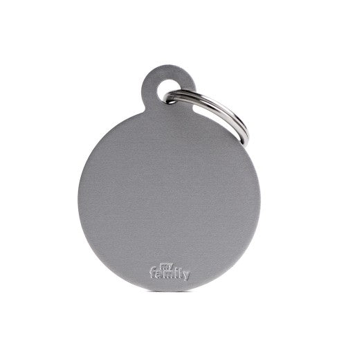 My Family Aluminum Circle Necklace Grey