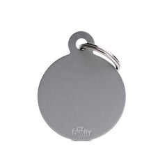 My Family Aluminum Circle Necklace Grey