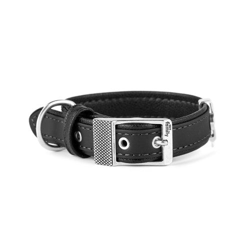 ماي فاميلي بلباو طوق جلد اسود صغير 35×1.6سم