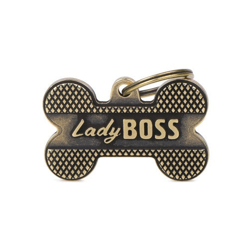 My Family Lady Boss Bone Shape Necklace Bronze Color Large