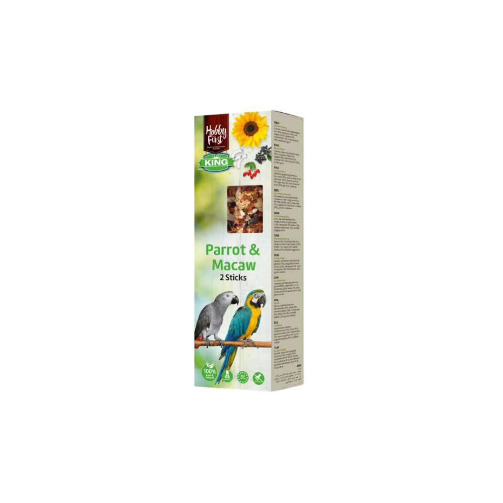 هوبي كينغ أعواد فواكه للببغاء والمكاو 2×30غ