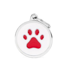 My Family Cat Paw Pendant Necklace Large Red