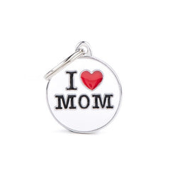My Family I love mom necklace round shape medium size