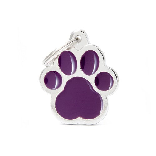 My Family Cat Paw Necklace Purple