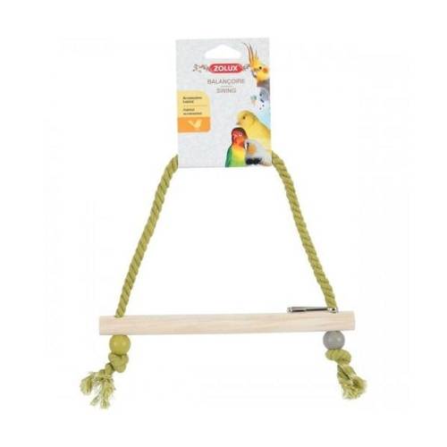 زولكس حبل أرجوحة مع غصن خشبي للطيور