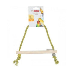 زولكس حبل أرجوحة مع غصن خشبي للطيور