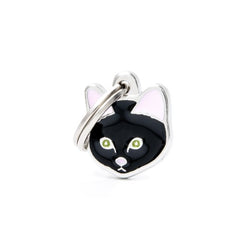 European cat necklace with short black hair