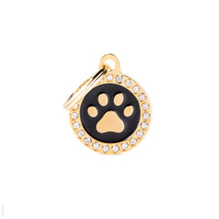 My Family Small Circle Black Shiny Foot Necklace