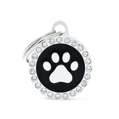My Family Black Shiny Round Small Foot Necklace