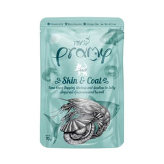 برامي اظرف العناية بالفرو بالتونة مع الجمبري والمحار في الجيلي للقطط 70غ