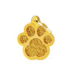 My Family Cat Paw Necklace Gold Plated Shiny Large