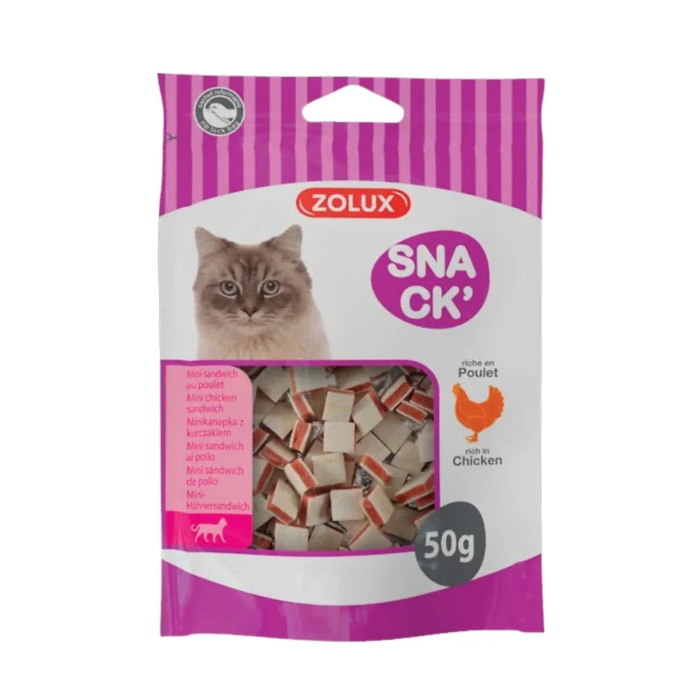 Zolux Cat Treats Sandwich Chicken Flavour 50g